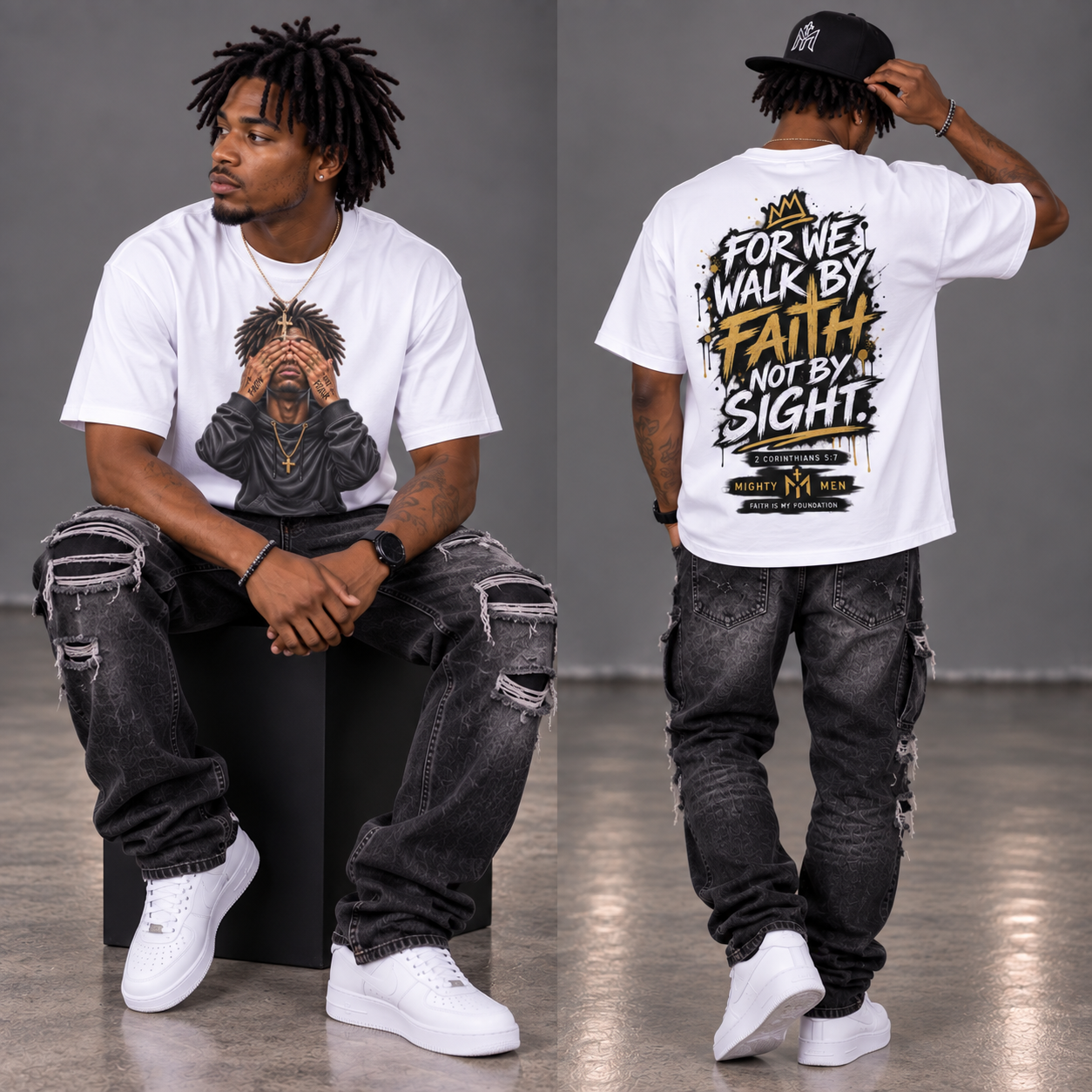 For We Walk By Faith & Not By Sight Boxy T-shirt