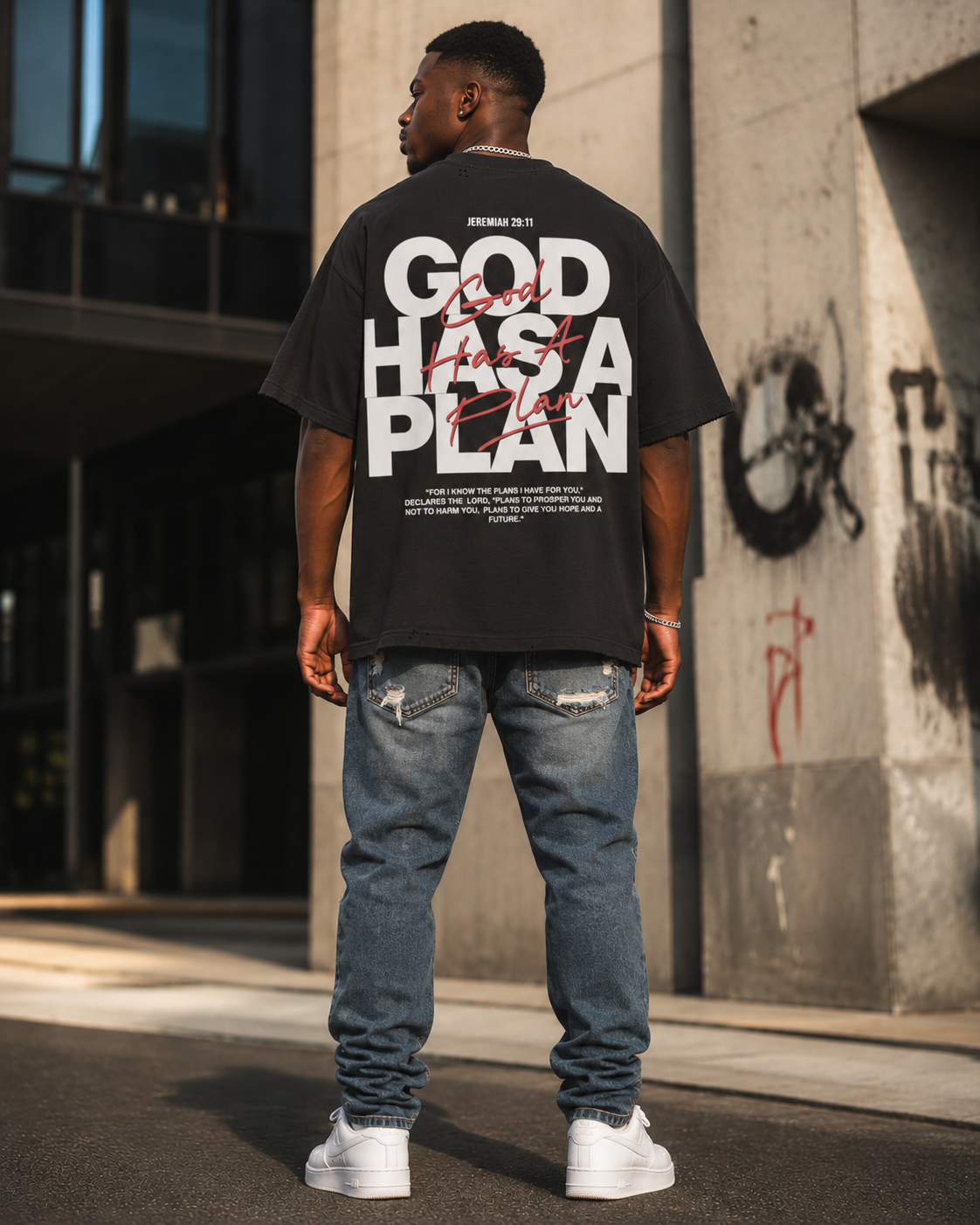 God Has a Plan Oversized Tee